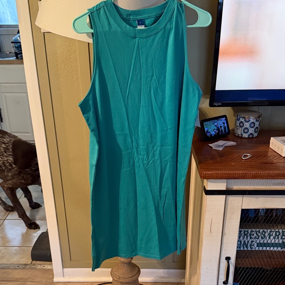 Old Navy Teal Sleeveless Mini Dress